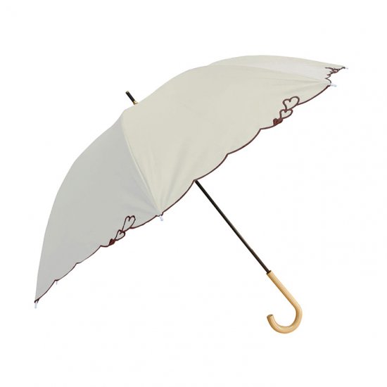 ウォーターフロント Waterfront 日傘 遮光遮熱傘 レディース傘 刺繍ハートパラソルlong ショート丈 晴雨兼用UVカット99.99%傘 ウォーターフロント