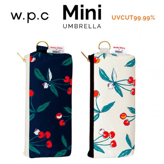 Wpc 日傘 遮光遮熱傘 折りたたみ傘 晴雨兼用傘 遮光ハローキティ　チェリーmini w.p.c ワールドパーティー