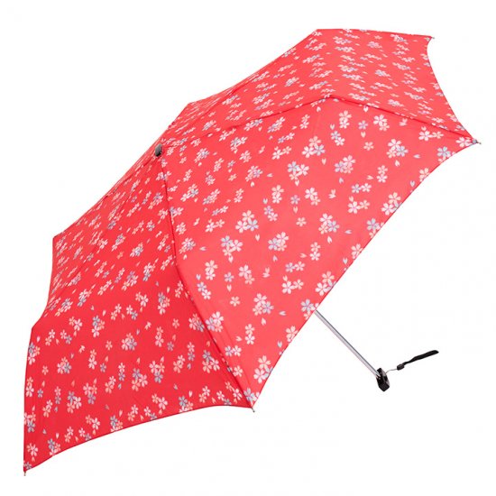 ウォーターフロント Waterfront 軽量 折りたたみ傘 レディース ポケフラット和柄UV サクラ 薄型 日傘 晴雨兼用傘