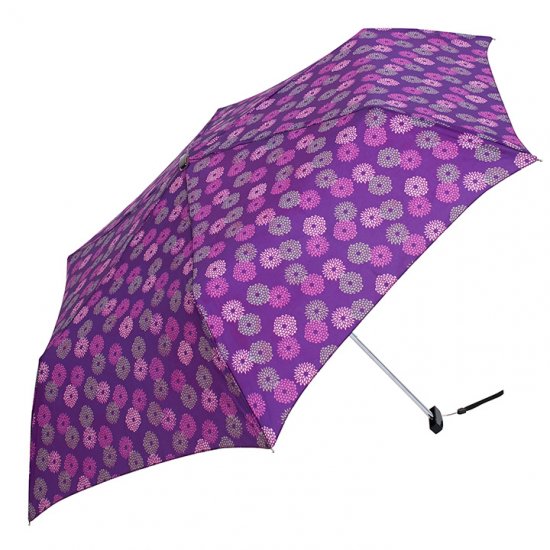 ウォーターフロント Waterfront 軽量 折りたたみ傘 レディース ポケフラット和柄UV キク 薄型 日傘 晴雨兼用傘
