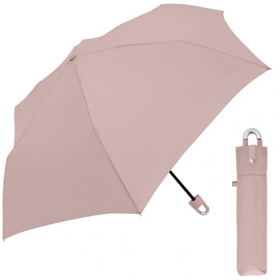 折りたたみ傘 男女兼用 カラビナ付き手元折傘 くすみカラー