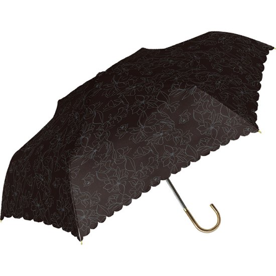 日傘 折りたたみ傘 裏ブラックコーティング 遮光率100％ フローリスト 遮光遮熱傘 晴雨兼用傘