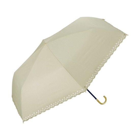 【Wpc】 日傘 遮光遮熱傘 折りたたみ傘 晴雨兼用傘 遮光フラワーカットストライプ mini w.p.c ワールドパーティー