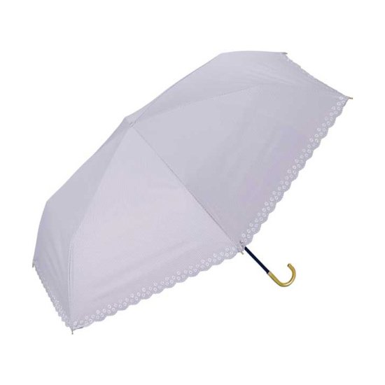 【Wpc】 日傘 遮光遮熱傘 折りたたみ傘 晴雨兼用傘 遮光フラワーカットストライプmini w.p.c ワールドパーティー