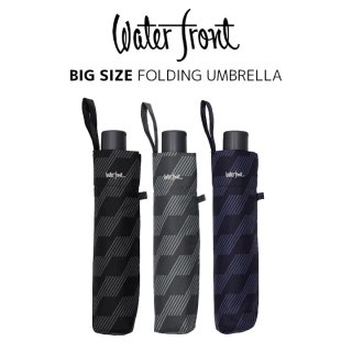 ウォーターフロント Waterfront 折りたたみ傘 軽量 大きい63cm 柄 レディース メンズ ビックサイズ三折