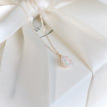 Pear Shape Opal Necklace | K10YG