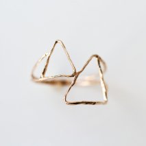Triangle Wired Ring | K10YG