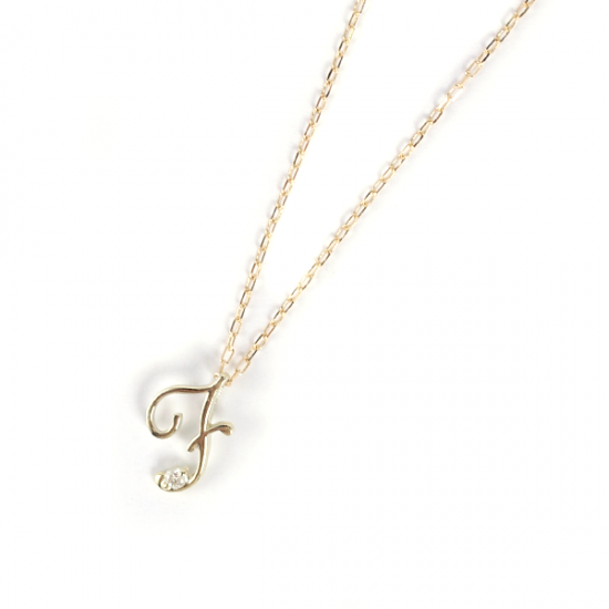 Initial Necklace【F】| K10YG
