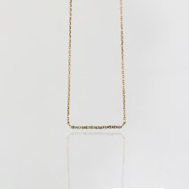 Tiny Diamond Line Necklace | K10YG