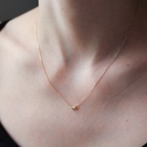 Peridot Baguette Cut Necklace | K10YG