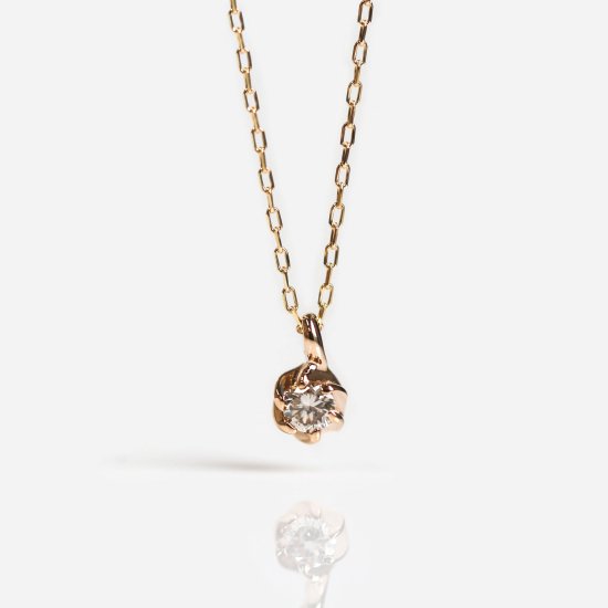 Twist Style Diamond Necklace | K10YG