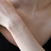 Sideways Line Bracelet | K10YG