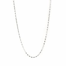 White Gold (Silver Color) Marina Chain 70cm | K10WG