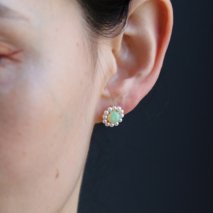 Opal & Pearl Flower Pierce | K18
