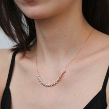 Pearl & Mirror Ball Necklace | K10YG
