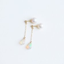 Opal Pearl Catch Pierce | K18