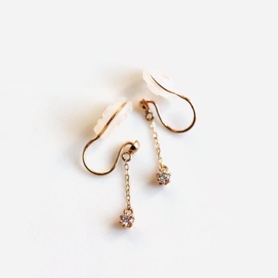 Diamond Chain Earring | K10YG