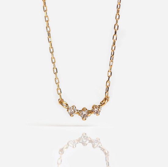 Triple Diamond Necklace | K18