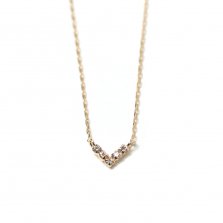 Diamond V Shaped Necklace | K18