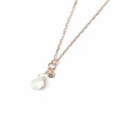 Pear Shape Opal & Diamond Necklace | K10YG