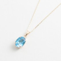 Blue Topaz Necklace | K10YG