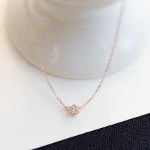 Diamond Double Hung Necklace 0.1ct | K10YG