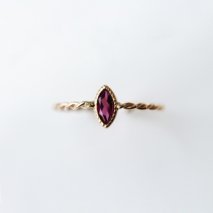 Rhodolite Garnet Ring | K10YG