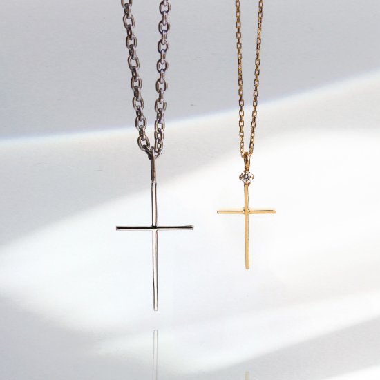 Cross Pair Necklace | K10YG/SV925〈WEB限定〉