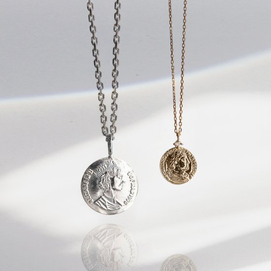 Coin Pair Necklace | K10YG/SV925〈WEB限定〉