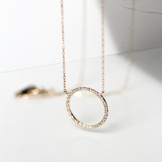 Tiny Diamond Necklace | K10YG