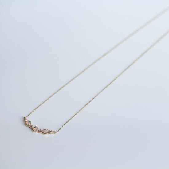 cui-cui キュイキュイ K10 10金 クラスターダイヤモンドネックレス