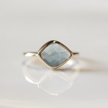 Milky Aquamarine Ring | K10YG