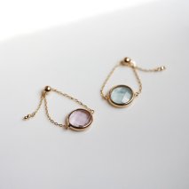 Color Stone Chain Ring | K10YG
