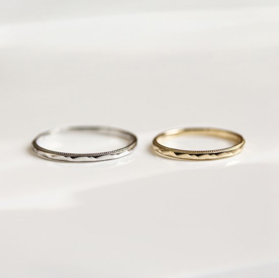 Milgrain Pair Ring | K10YG / K10WG【単品】