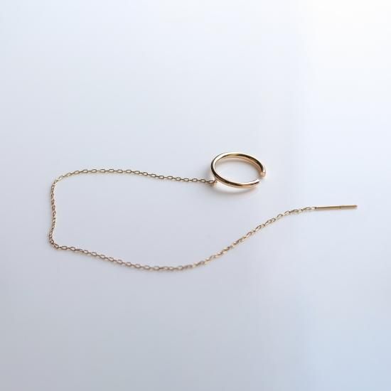 チェーン イヤーカフ (片耳用) | １０金 - cui-cui［キュイキュイ］