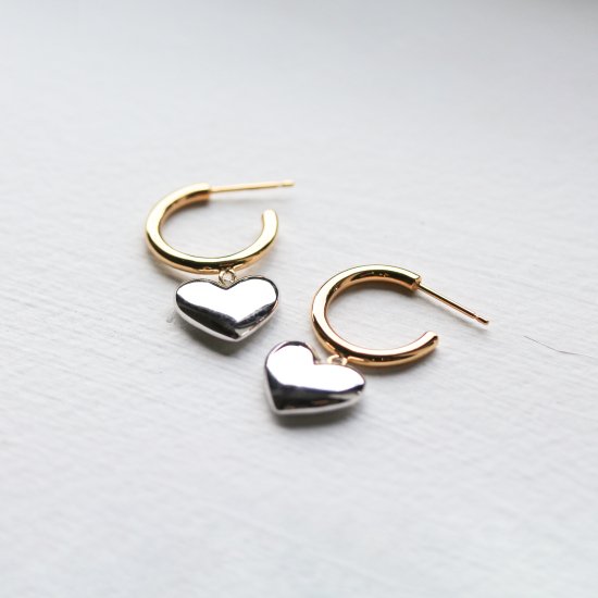 Heart Combination Pierce | SV925 <img class='new_mark_img2' src='https://img.shop-pro.jp/img/new/icons14.gif' style='border:none;display:inline;margin:0px;padding:0px;width:auto;' />