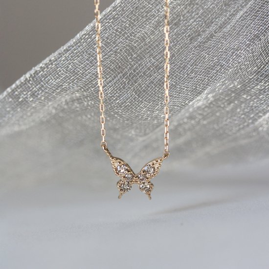 Butterfly Diamond Necklace | K10YG