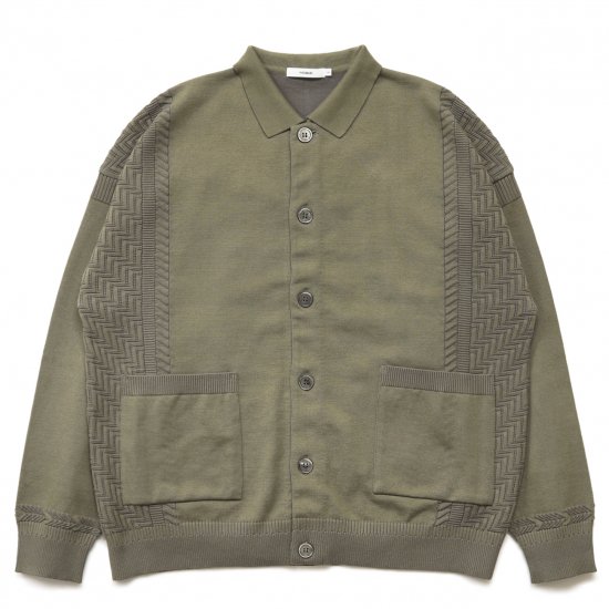 Sazanami Collar Cardigan / KHAKI-BEIGE - YASHIKI