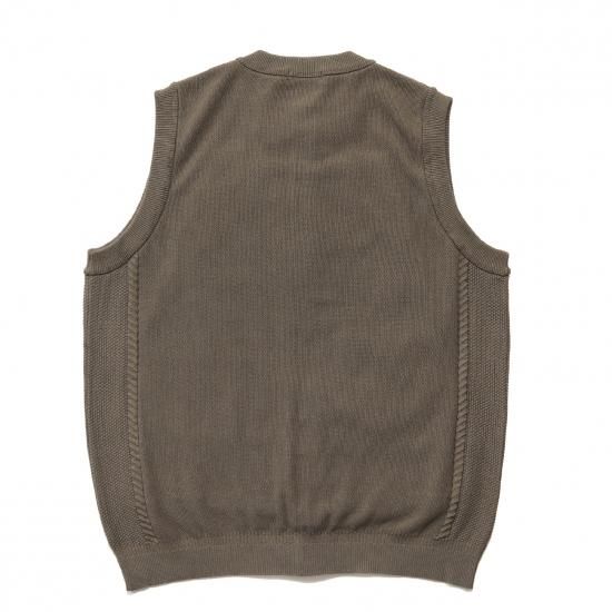 【YASHIKI】Mizuoto Knit Vest KHAKI BEIGE