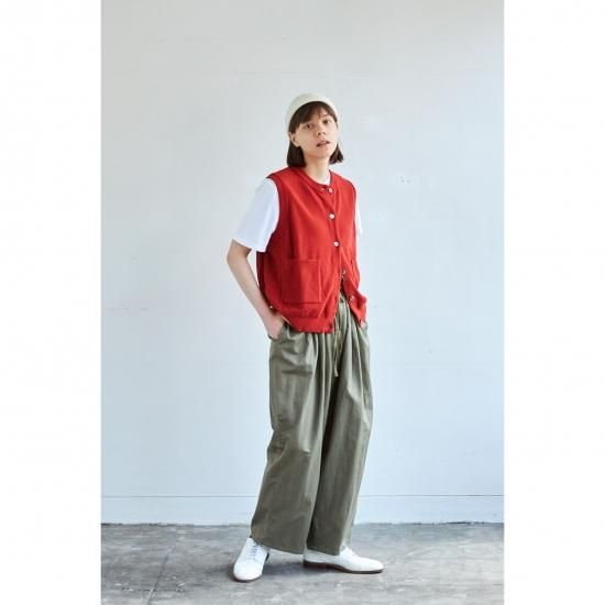 Mizuoto Knit Vest / ORANGE - YASHIKI