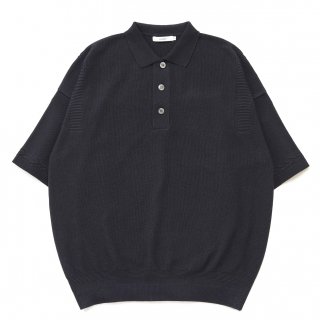 Yuyake Knit Polo / BLACK