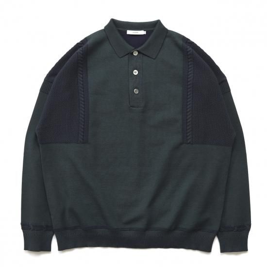 YASHIKI - 【ラスト1点】Shuten Knit Polo(BROWN) | Salty