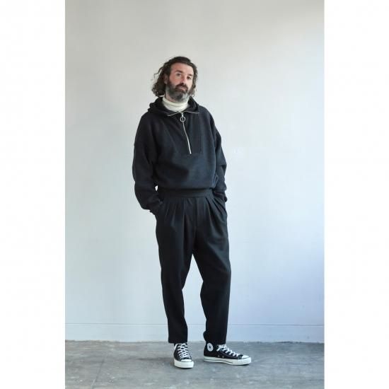 Tasogare High neck Hoodie / BLACK - YASHIKI