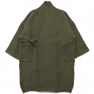 Ochibabune Knit Coat / OLIVE