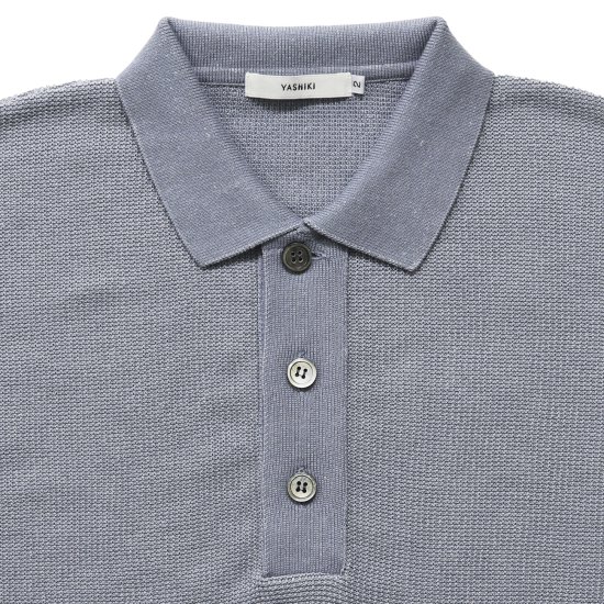 Hyoka Knit Polo / NAVY - YASHIKI