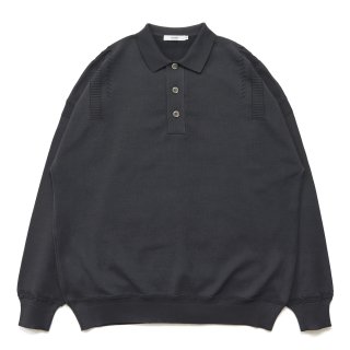 Yonaga Knit Polo / OFF-BLACK