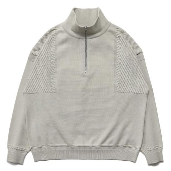 YASHIKI - 【ラスト1点】Suikyo Half Zip Knit(PINK) | Salty