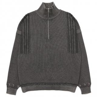 Fuyushigure Half Zip Knit / GREIGE