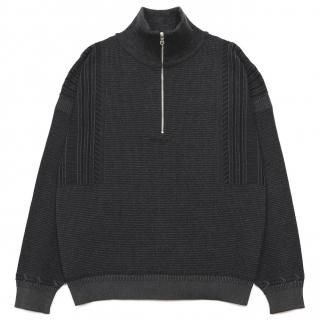 Fuyushigure Half Zip Knit / BLACK