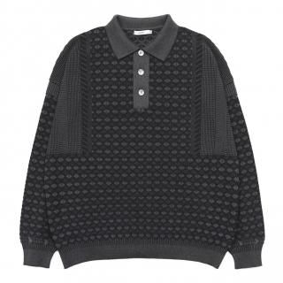 Rikka Knit Polo / BLACK